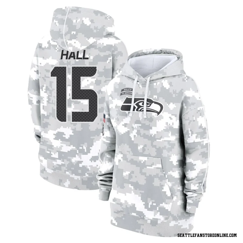Camo Women's Jaren Hall Seattle Seahawks Arctic 2024 Salute to Service Club Fleece Pullover Hoodie