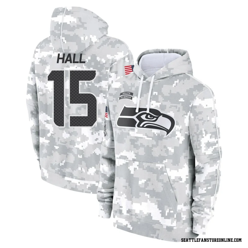 Camo Youth Jaren Hall Seattle Seahawks Arctic 2024 Salute to Service Club Fleece Pullover Hoodie