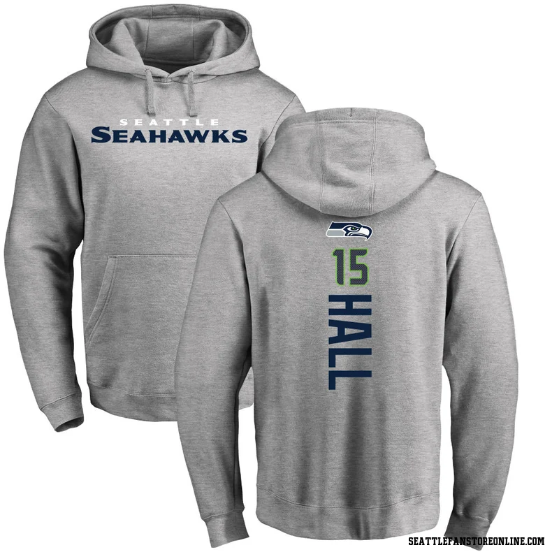 Youth Jaren Hall Seattle Seahawks Ash Backer Pullover Hoodie