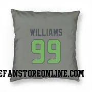 Green Seattle Seahawks  Leonard Williams Gray Neon  Pillow Cover (18 X 18)